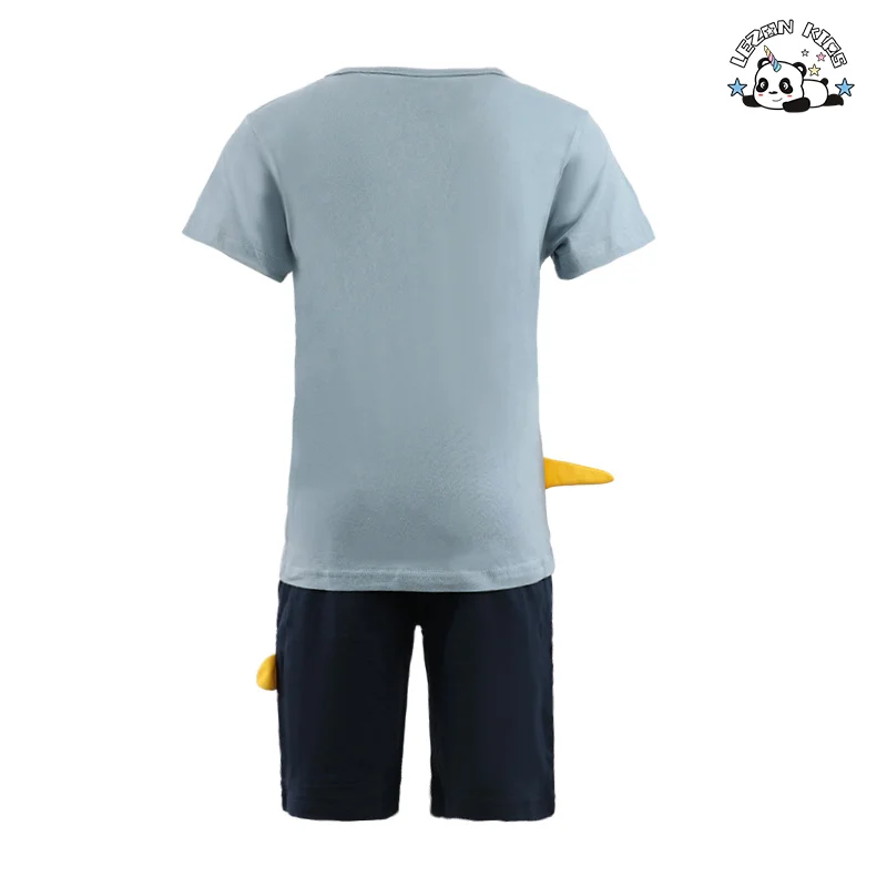 LEZONKIDS - OEM Custom 2024 cool summer boys clothing sets 2-12 Year children clothes baby boy clothes set